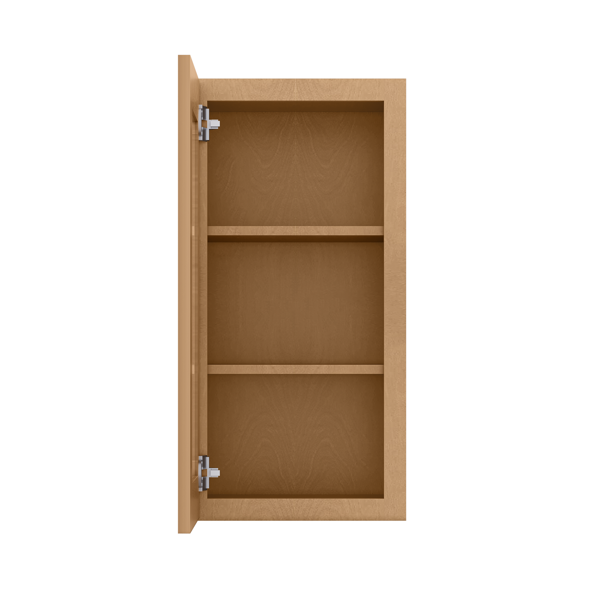 Frosted Glass Door Wall Kitchen Cabinet WMD1530 Shaker Toffee 15 in. width 30 in. height 12 in. depth - Kitchen Cabinets