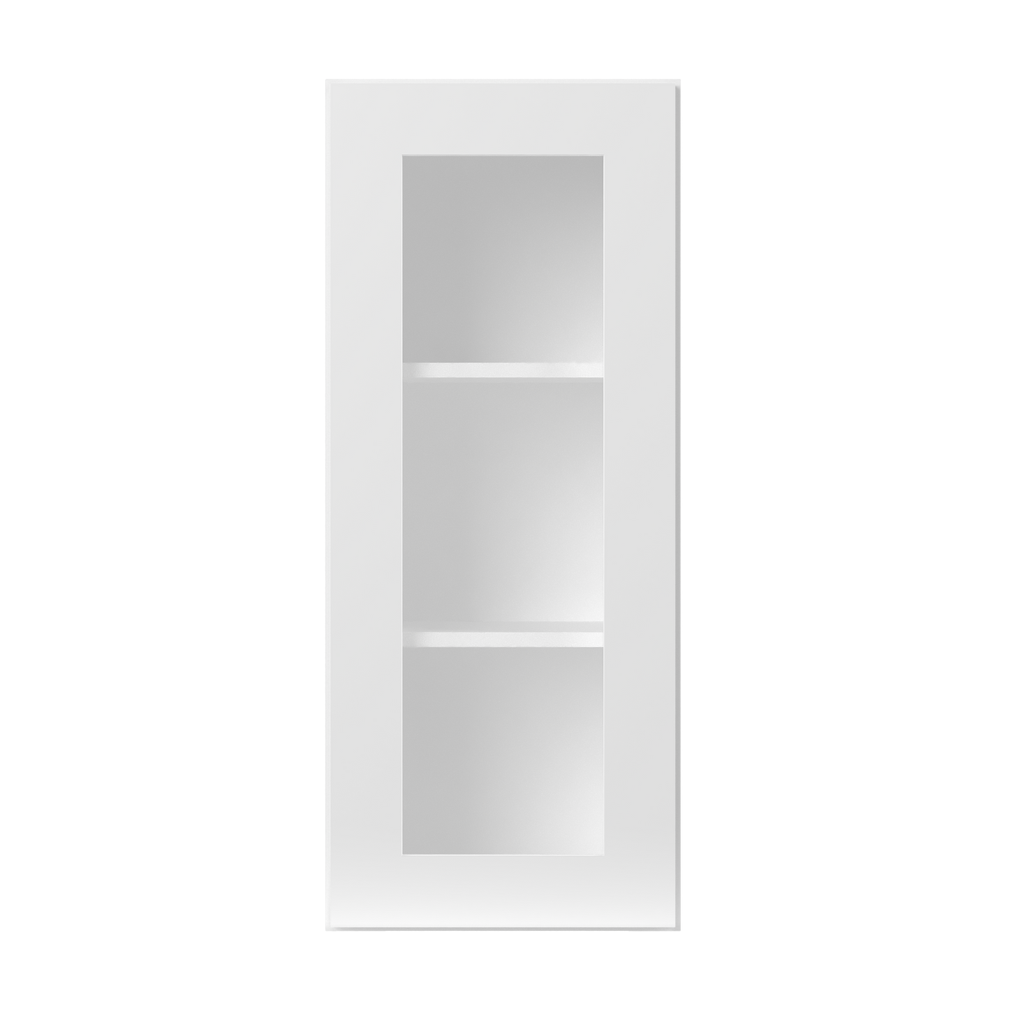 Frosted Glass Door Wall Kitchen Cabinet WMD1536 Alpina White LessCare 15 in. width 36 in. height 12 in. depth - Kitchen