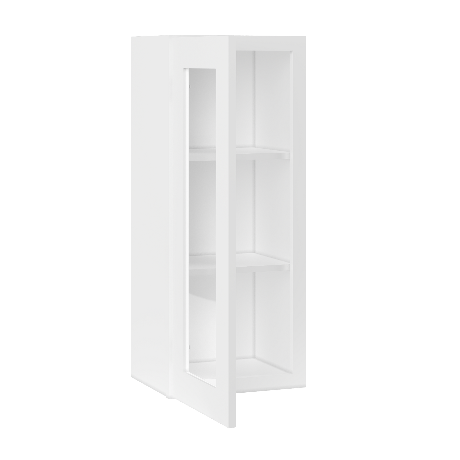 Frosted Glass Door Wall Kitchen Cabinet WMD1536 Alpina White LessCare 15 in. width 36 in. height 12 in. depth - Kitchen