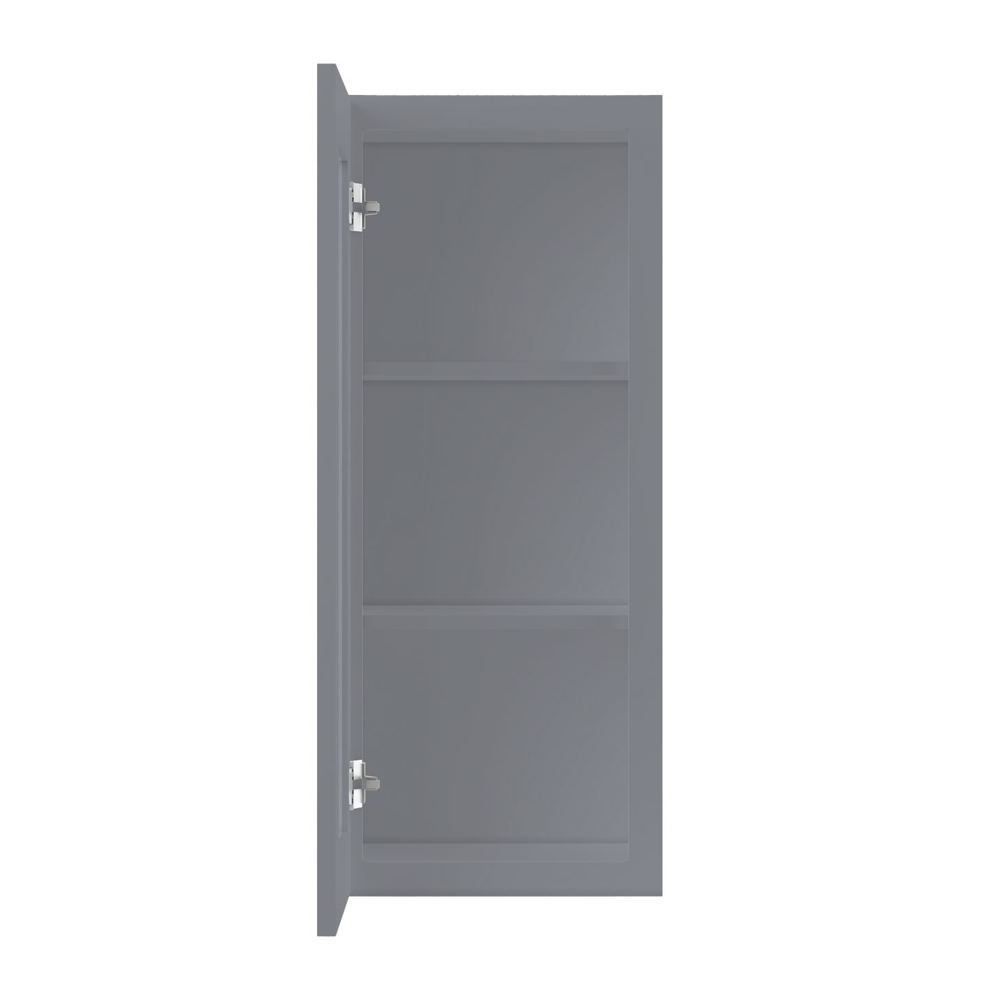 Frosted Glass Door Wall Kitchen Cabinet WMD1536 Colonial Gray LessCare 15 in. width 36 in. height 12 in. depth