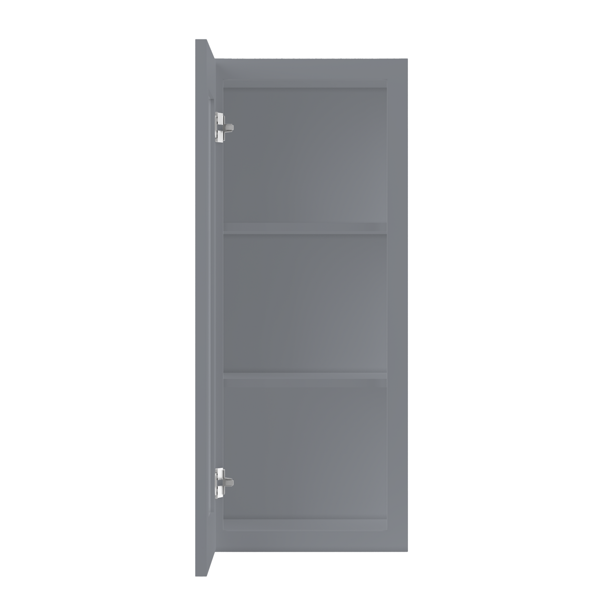 Frosted Glass Door Wall Kitchen Cabinet WMD1536 Colonial Gray LessCare 15 in. width 36 in. height 12 in. depth