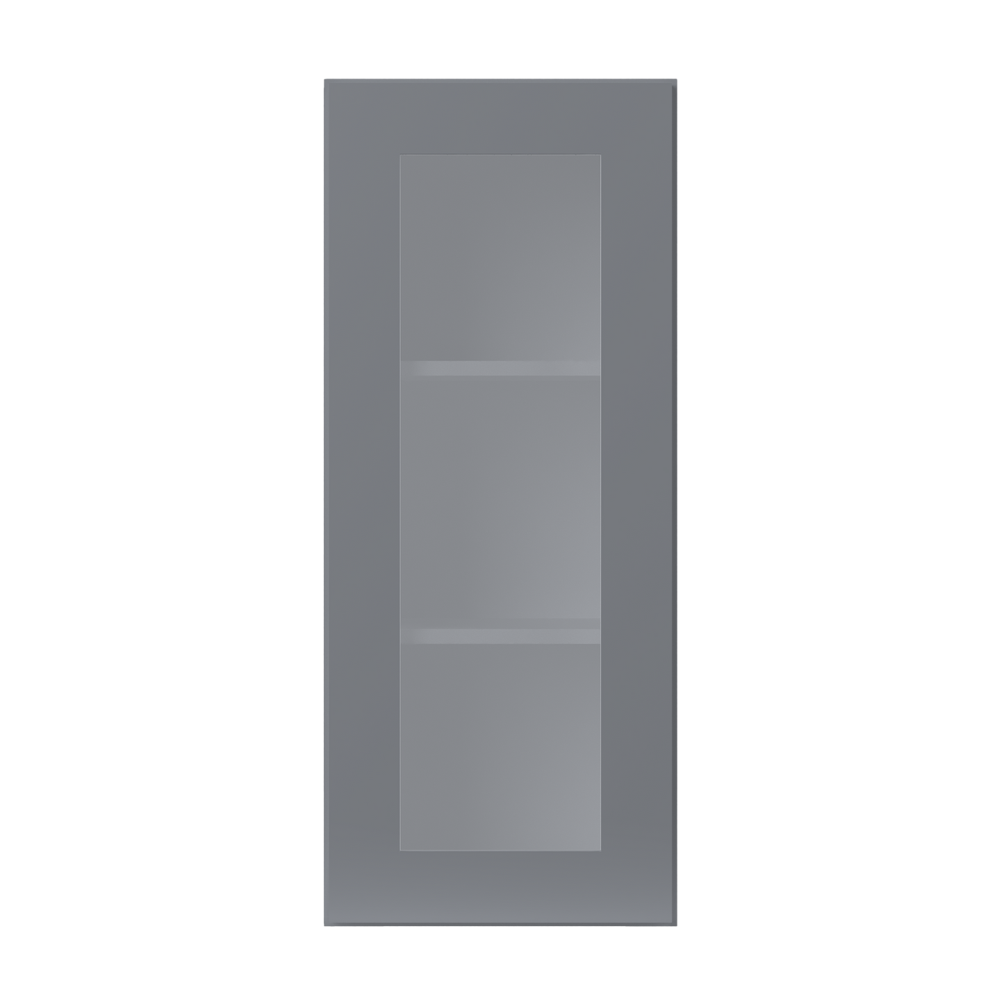Frosted Glass Door Wall Kitchen Cabinet WMD1536 Colonial Gray LessCare 15 in. width 36 in. height 12 in. depth
