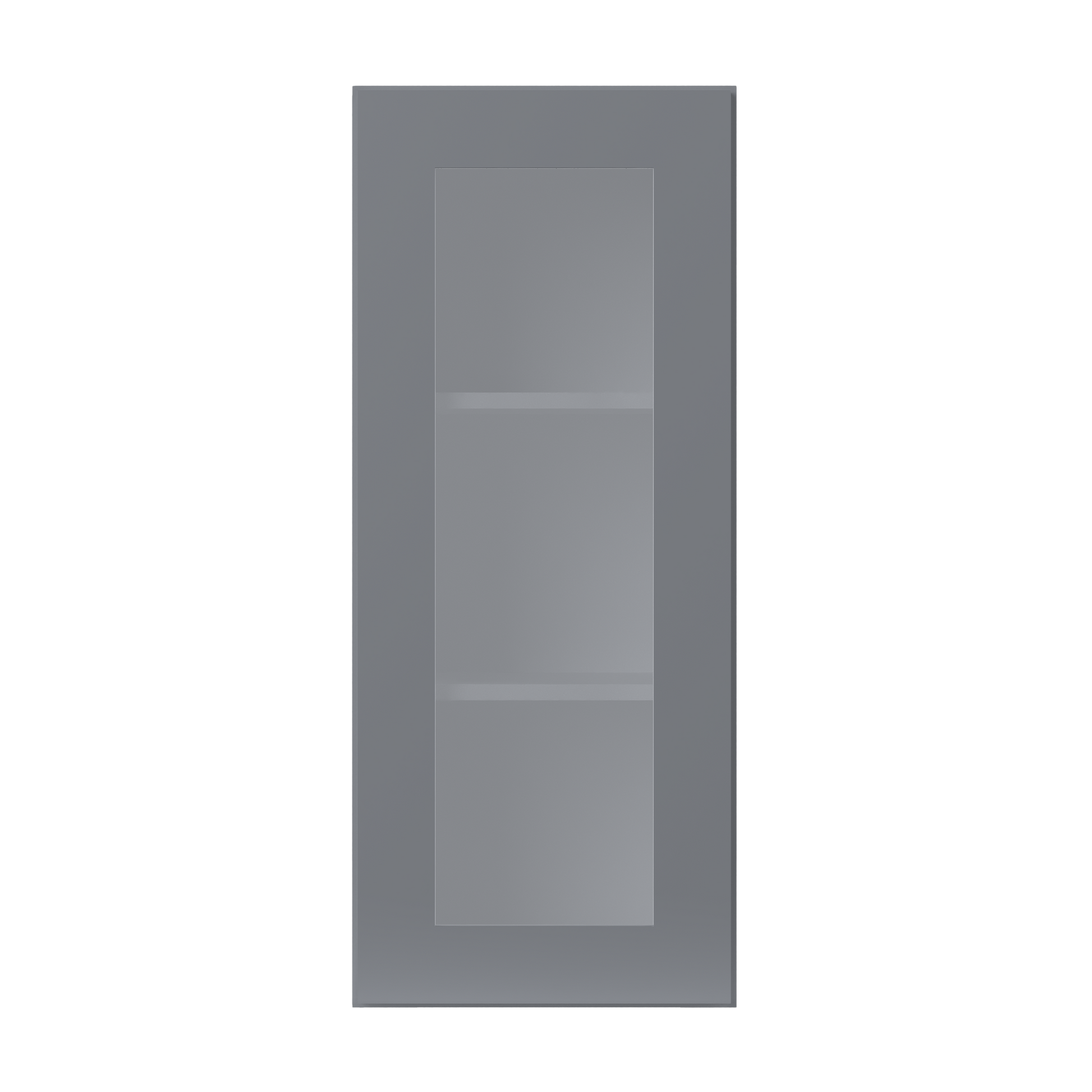 Frosted Glass Door Wall Kitchen Cabinet WMD1536 Colonial Gray LessCare 15 in. width 36 in. height 12 in. depth