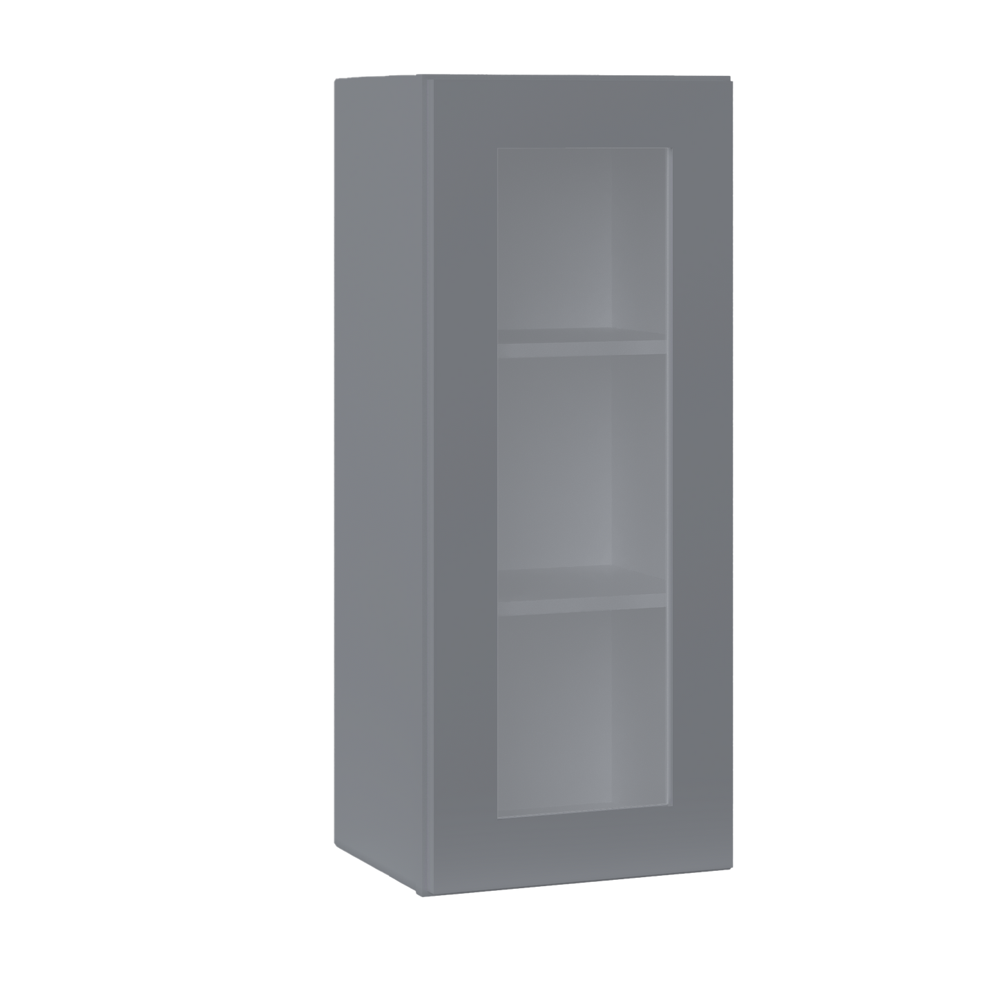 Frosted Glass Door Wall Kitchen Cabinet WMD1536 Colonial Gray LessCare 15 in. width 36 in. height 12 in. depth