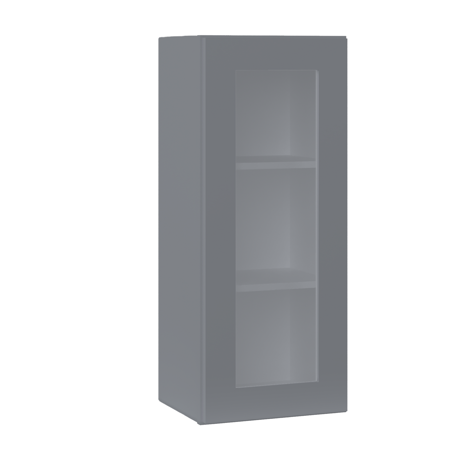 Frosted Glass Door Wall Kitchen Cabinet WMD1536 Colonial Gray LessCare 15 in. width 36 in. height 12 in. depth