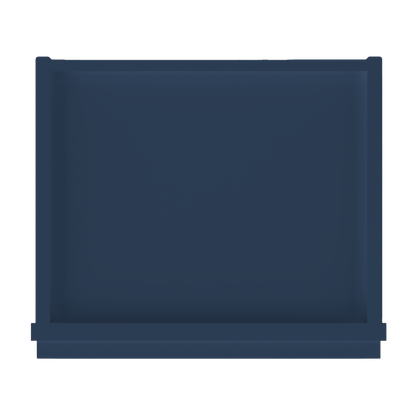 Frosted Glass Door Wall Kitchen Cabinet WMD1536 Danbury Blue LessCare 15 in. width 36 in. height 12 in. depth - Kitchen