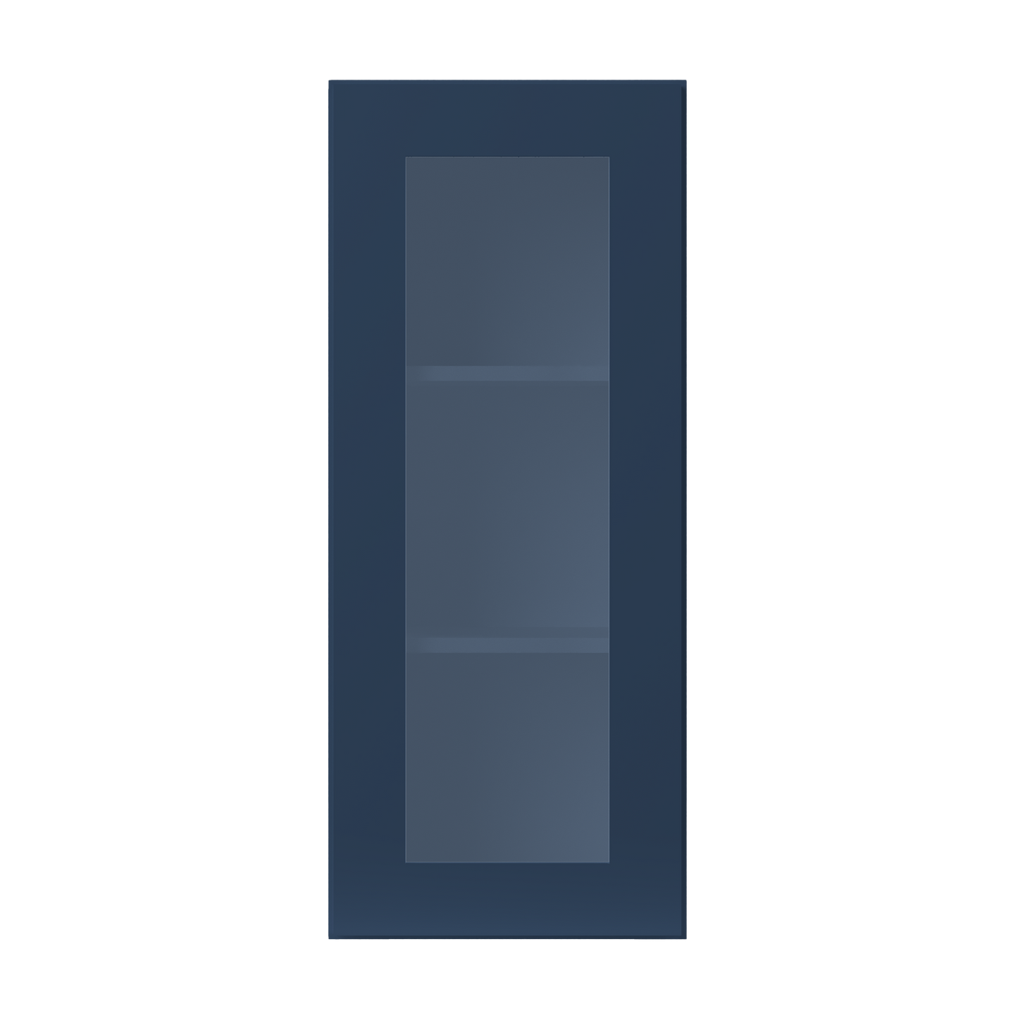 Frosted Glass Door Wall Kitchen Cabinet WMD1536 Danbury Blue LessCare 15 in. width 36 in. height 12 in. depth - Kitchen