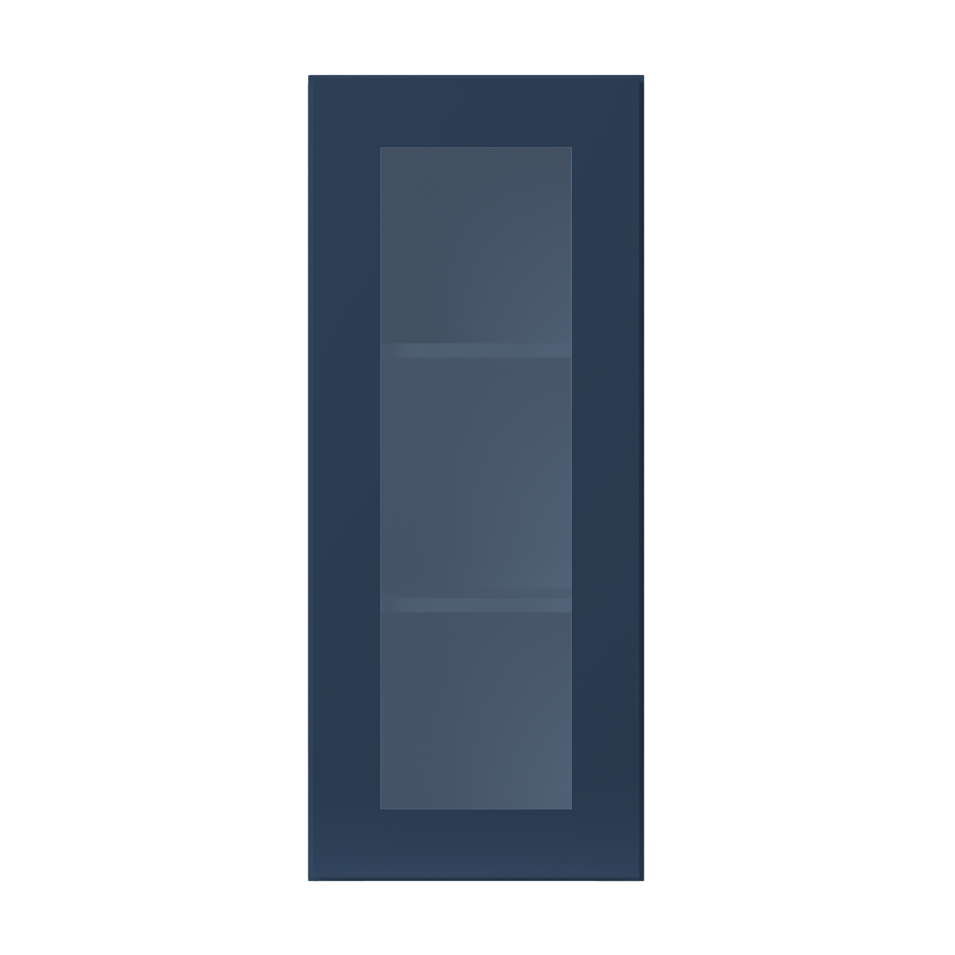 Frosted Glass Door Wall Kitchen Cabinet WMD1536 Danbury Blue LessCare 15 in. width 36 in. height 12 in. depth - Kitchen