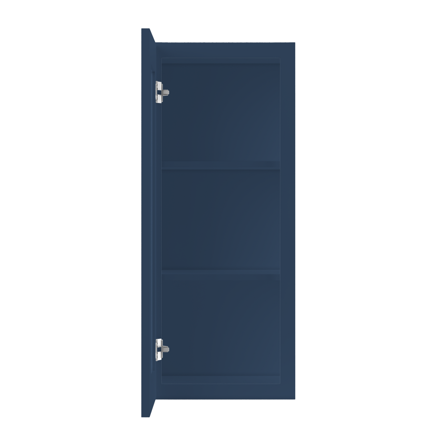 Frosted Glass Door Wall Kitchen Cabinet WMD1536 Danbury Blue LessCare 15 in. width 36 in. height 12 in. depth - Kitchen