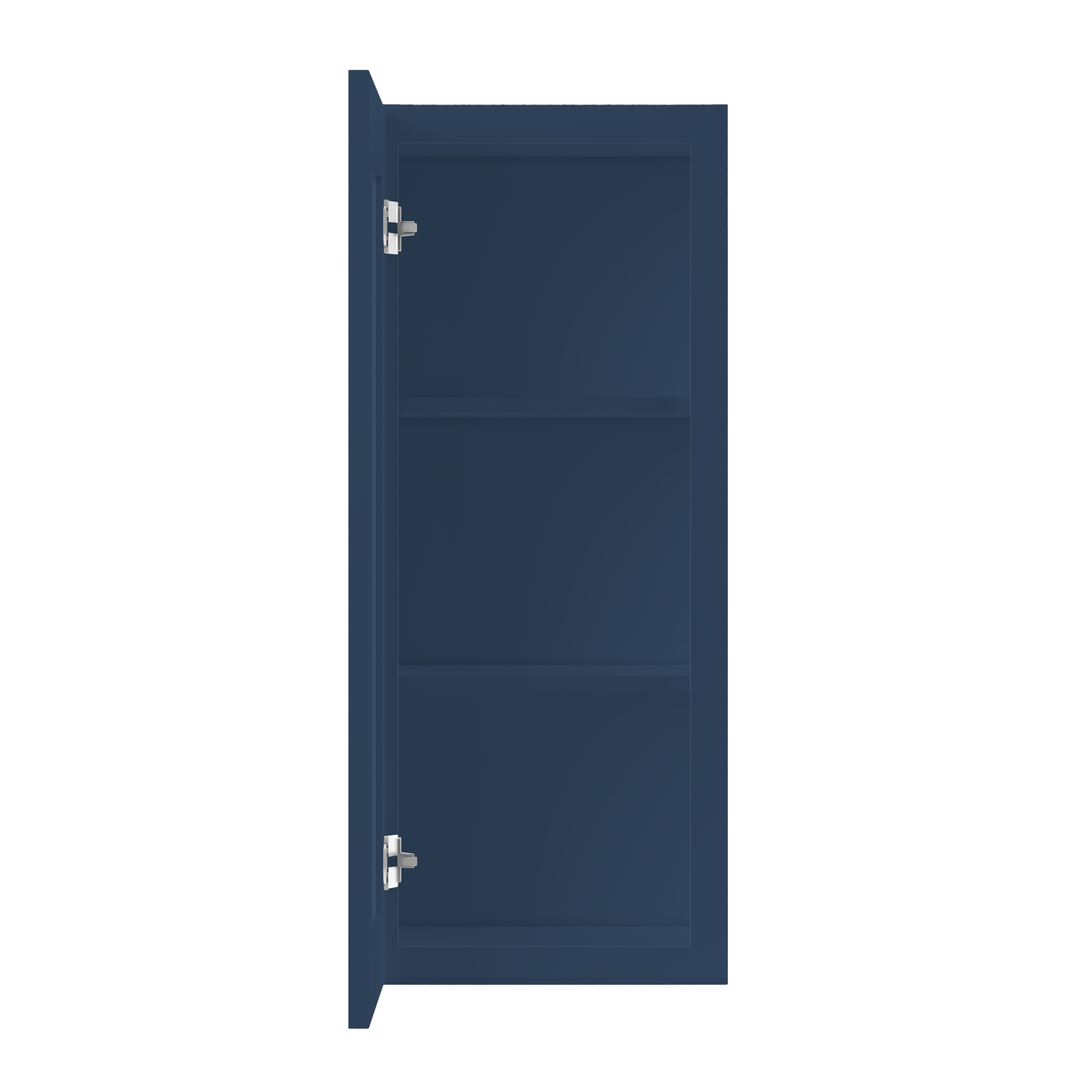 Frosted Glass Door Wall Kitchen Cabinet WMD1536 Danbury Blue LessCare 15 in. width 36 in. height 12 in. depth - Kitchen