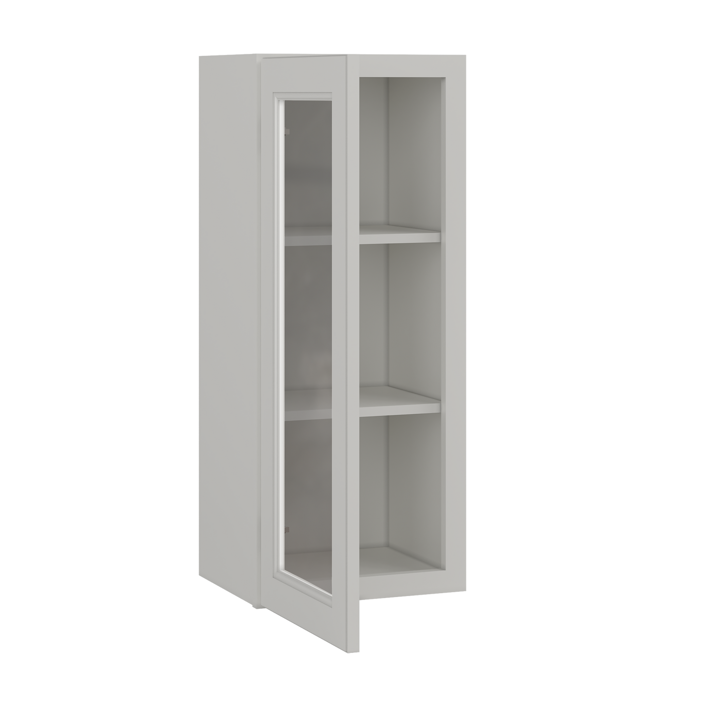 Frosted Glass Door Wall Kitchen Cabinet WMD1536 Milan Pearl 15 in. width 36 in. height 12 in. depth - Kitchen Cabinets