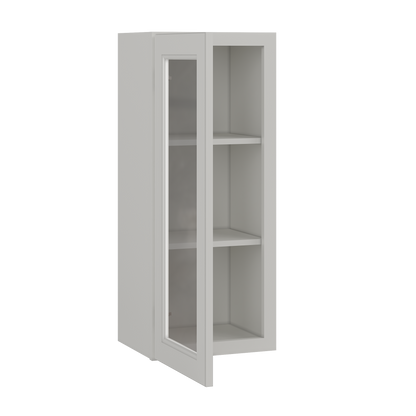 Frosted Glass Door Wall Kitchen Cabinet WMD1536 Milan Pearl 15 in. width 36 in. height 12 in. depth - Kitchen Cabinets