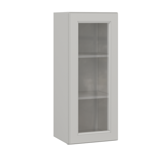 Frosted Glass Door Wall Kitchen Cabinet WMD1536 Milan Pearl 15 in. width 36 in. height 12 in. depth - Kitchen Cabinets