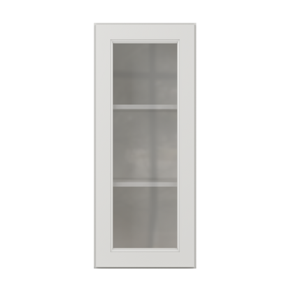 Frosted Glass Door Wall Kitchen Cabinet WMD1536 Milan Pearl 15 in. width 36 in. height 12 in. depth - Kitchen Cabinets
