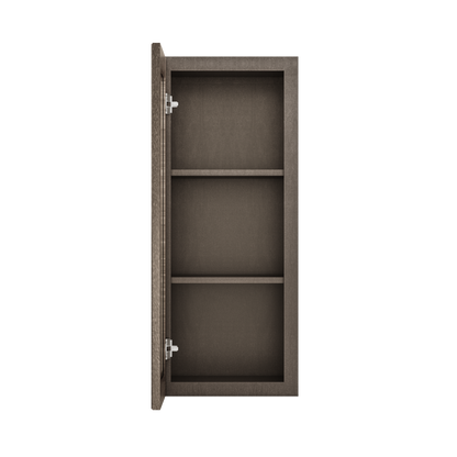 Frosted Glass Door Wall Kitchen Cabinet WMD1536 Milan Slate 15 in. width 36 in. height 12 in. depth - Kitchen Cabinets
