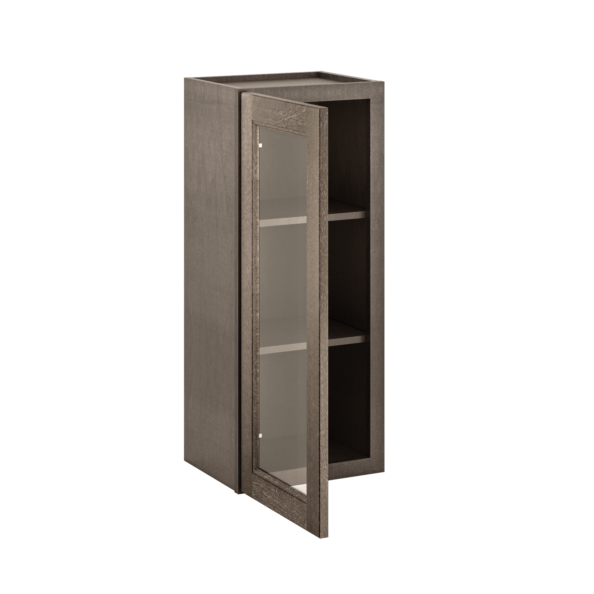 Frosted Glass Door Wall Kitchen Cabinet WMD1536 Milan Slate 15 in. width 36 in. height 12 in. depth - Kitchen Cabinets