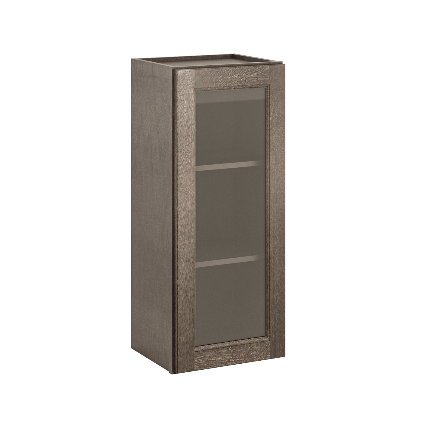 Frosted Glass Door Wall Kitchen Cabinet WMD1536 Milan Slate 15 in. width 36 in. height 12 in. depth - Kitchen Cabinets
