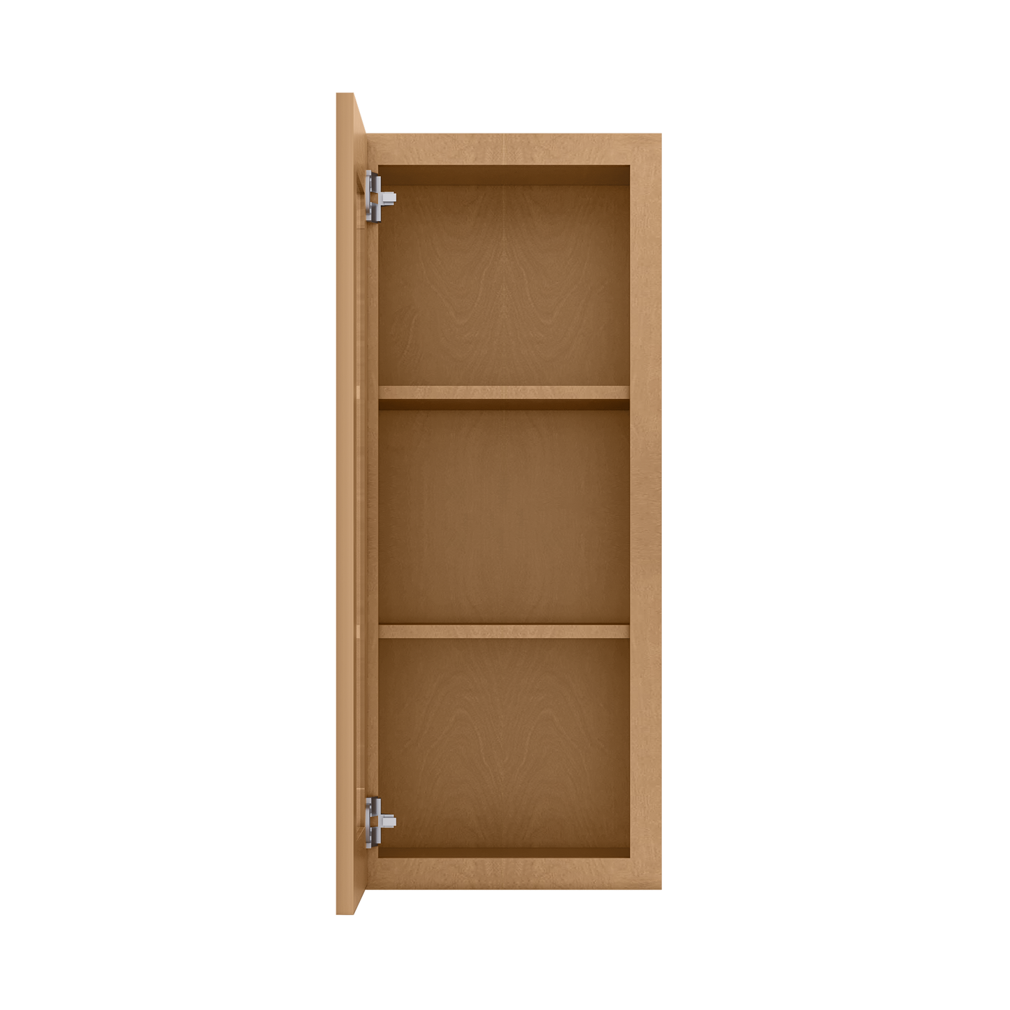 Frosted Glass Door Wall Kitchen Cabinet WMD1536 Shaker Toffee 15 in. width 36 in. height 12 in. depth - Kitchen Cabinets