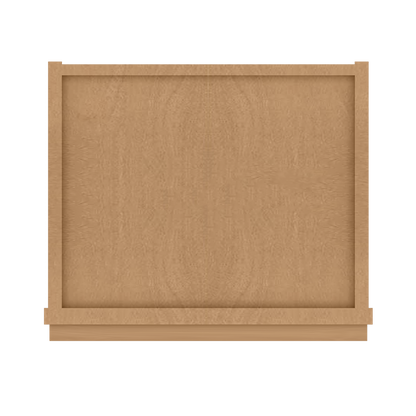Frosted Glass Door Wall Kitchen Cabinet WMD1536 Shaker Toffee 15 in. width 36 in. height 12 in. depth - Kitchen Cabinets