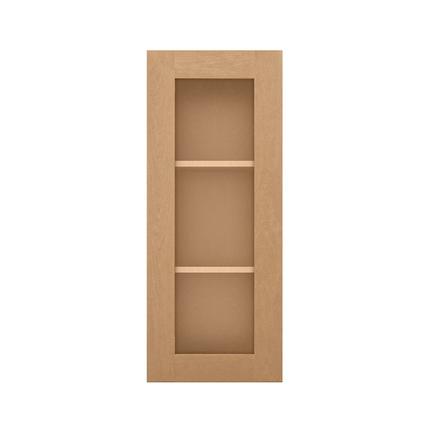 Frosted Glass Door Wall Kitchen Cabinet WMD1536 Shaker Toffee 15 in. width 36 in. height 12 in. depth - Kitchen Cabinets