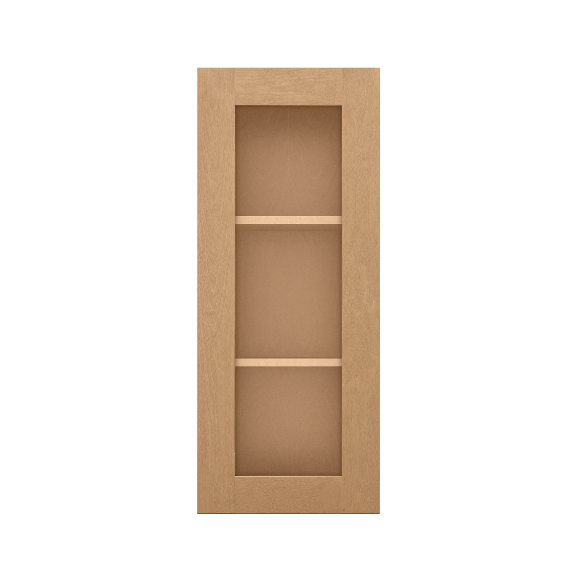 Frosted Glass Door Wall Kitchen Cabinet WMD1536 Shaker Toffee 15 in. width 36 in. height 12 in. depth - Kitchen Cabinets