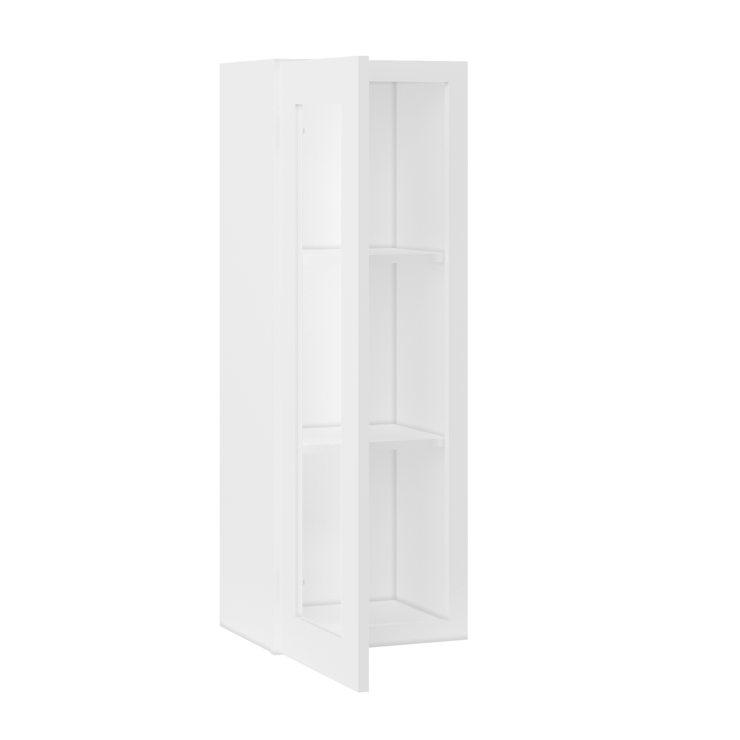 Frosted Glass Door Wall Kitchen Cabinet WMD1542 Alpina White LessCare 15 in. width 42 in. height 12 in. depth - Kitchen
