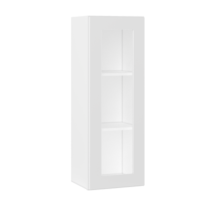 Frosted Glass Door Wall Kitchen Cabinet WMD1542 Alpina White LessCare 15 in. width 42 in. height 12 in. depth - Kitchen