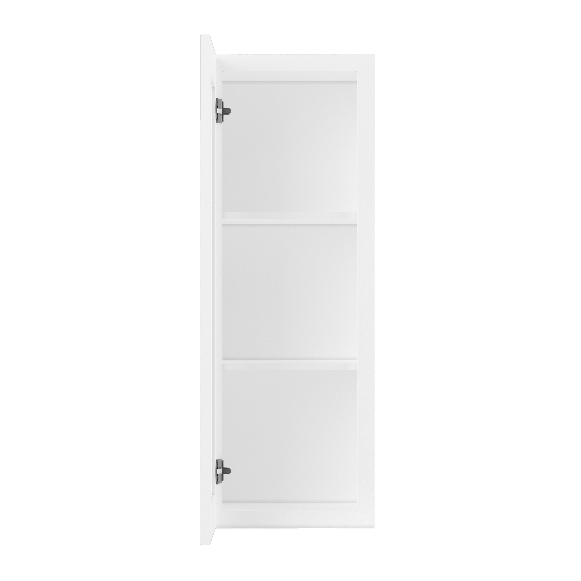 Frosted Glass Door Wall Kitchen Cabinet WMD1542 Alpina White LessCare 15 in. width 42 in. height 12 in. depth - Kitchen