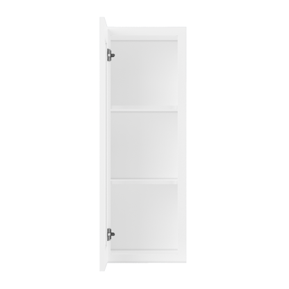 Frosted Glass Door Wall Kitchen Cabinet WMD1542 Alpina White LessCare 15 in. width 42 in. height 12 in. depth - Kitchen