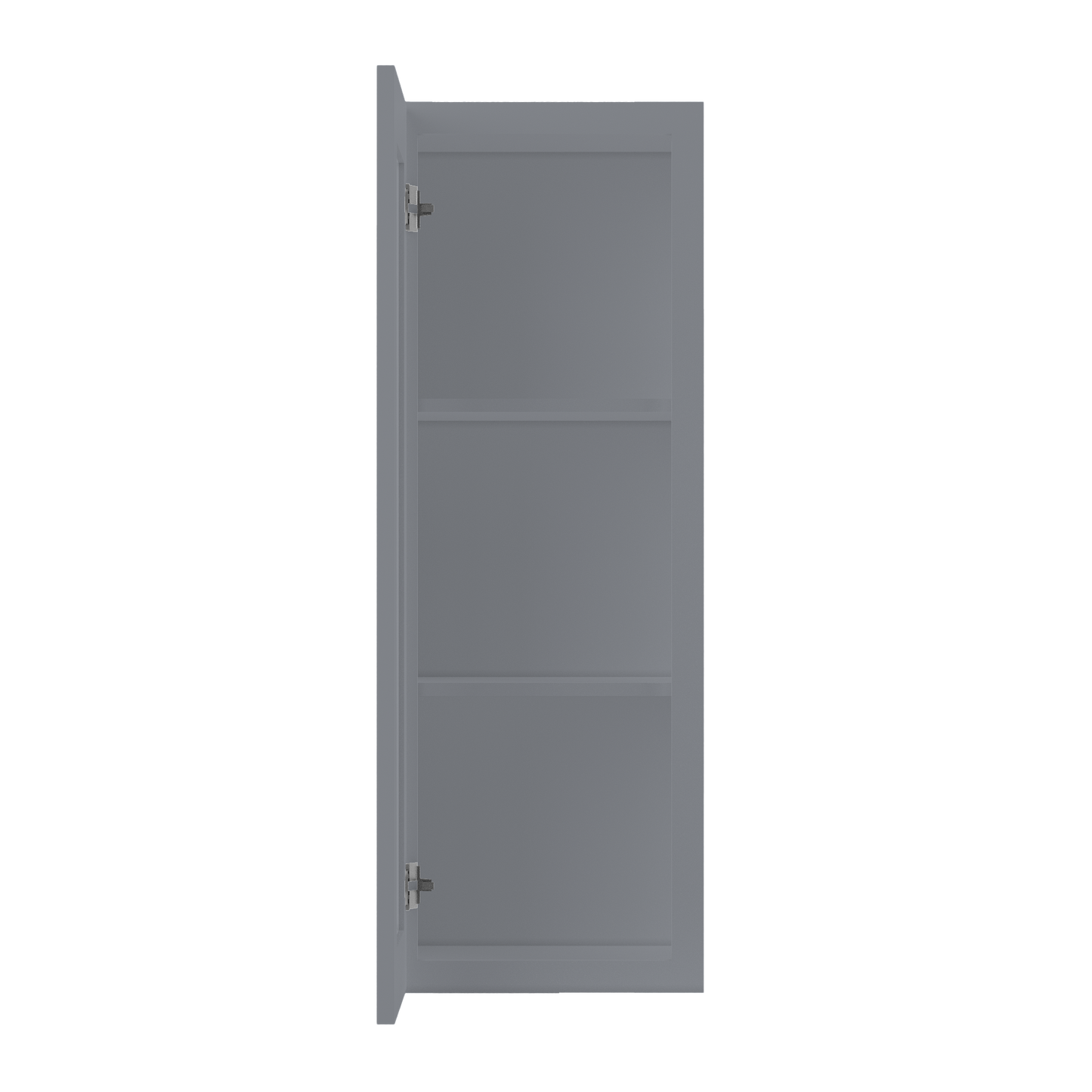 Frosted Glass Door Wall Kitchen Cabinet WMD1542 Colonial Gray LessCare 15 in. width 42 in. height 12 in. depth