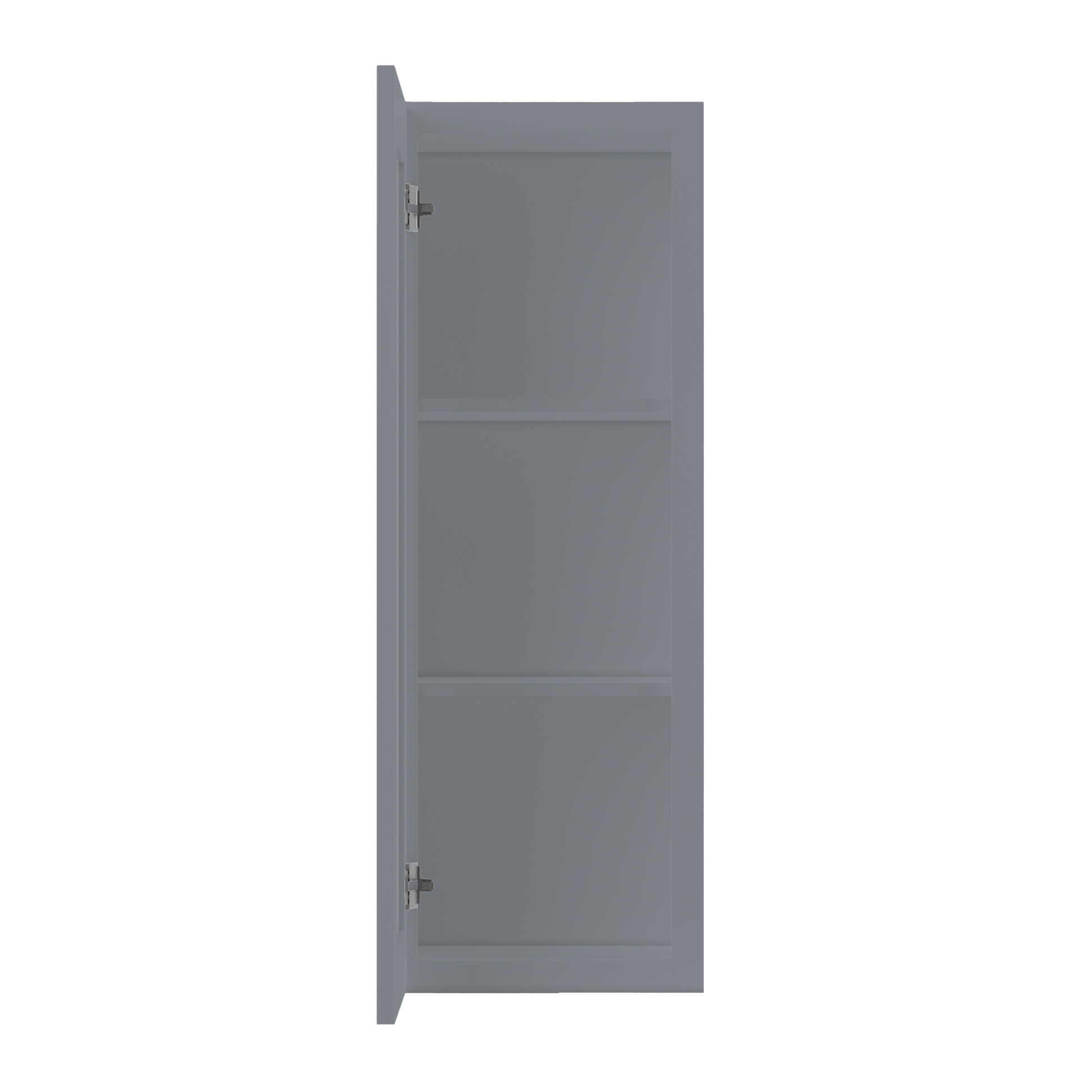 Frosted Glass Door Wall Kitchen Cabinet WMD1542 Colonial Gray LessCare 15 in. width 42 in. height 12 in. depth