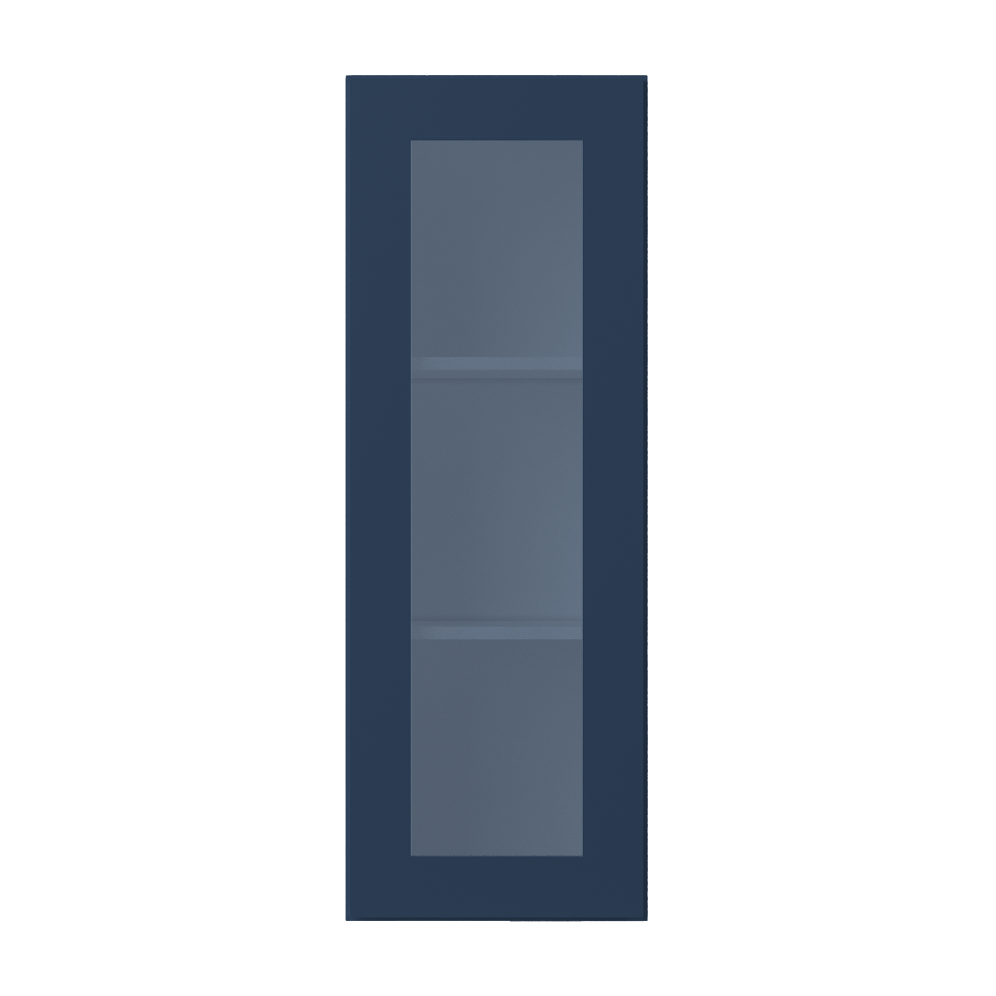 Frosted Glass Door Wall Kitchen Cabinet WMD1542 Danbury Blue LessCare 15 in. width 42 in. height 12 in. depth - Kitchen