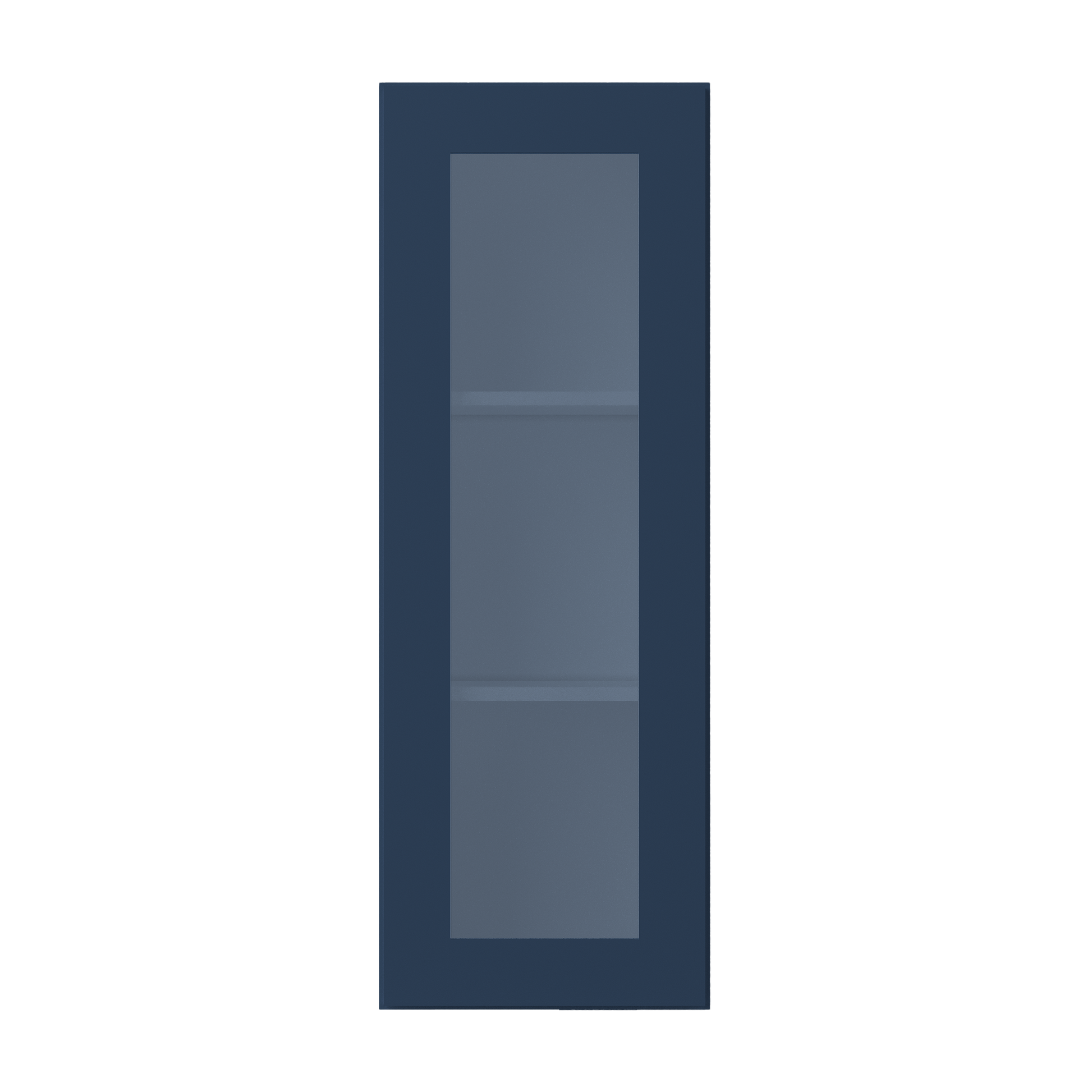 Frosted Glass Door Wall Kitchen Cabinet WMD1542 Danbury Blue LessCare 15 in. width 42 in. height 12 in. depth - Kitchen
