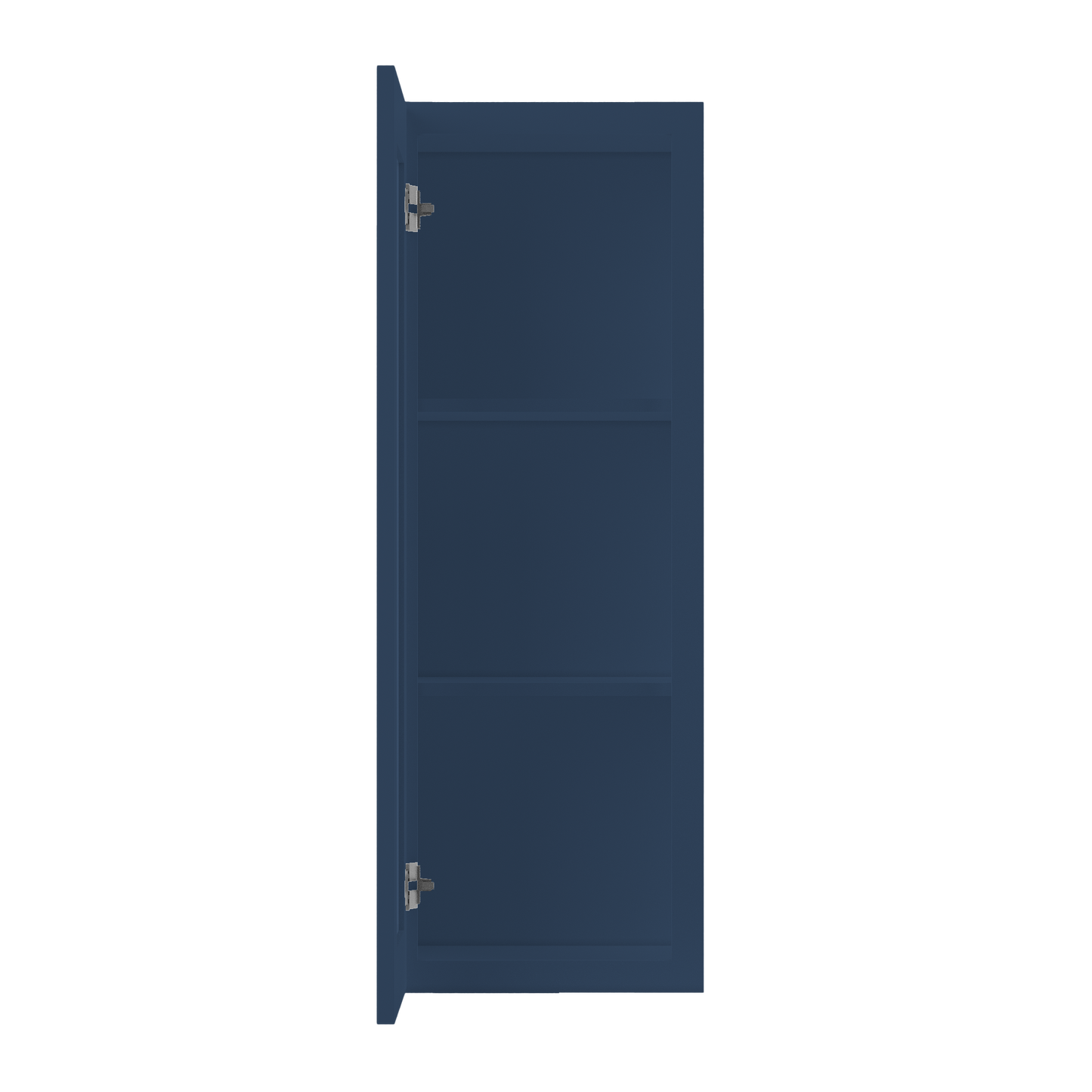Frosted Glass Door Wall Kitchen Cabinet WMD1542 Danbury Blue LessCare 15 in. width 42 in. height 12 in. depth - Kitchen