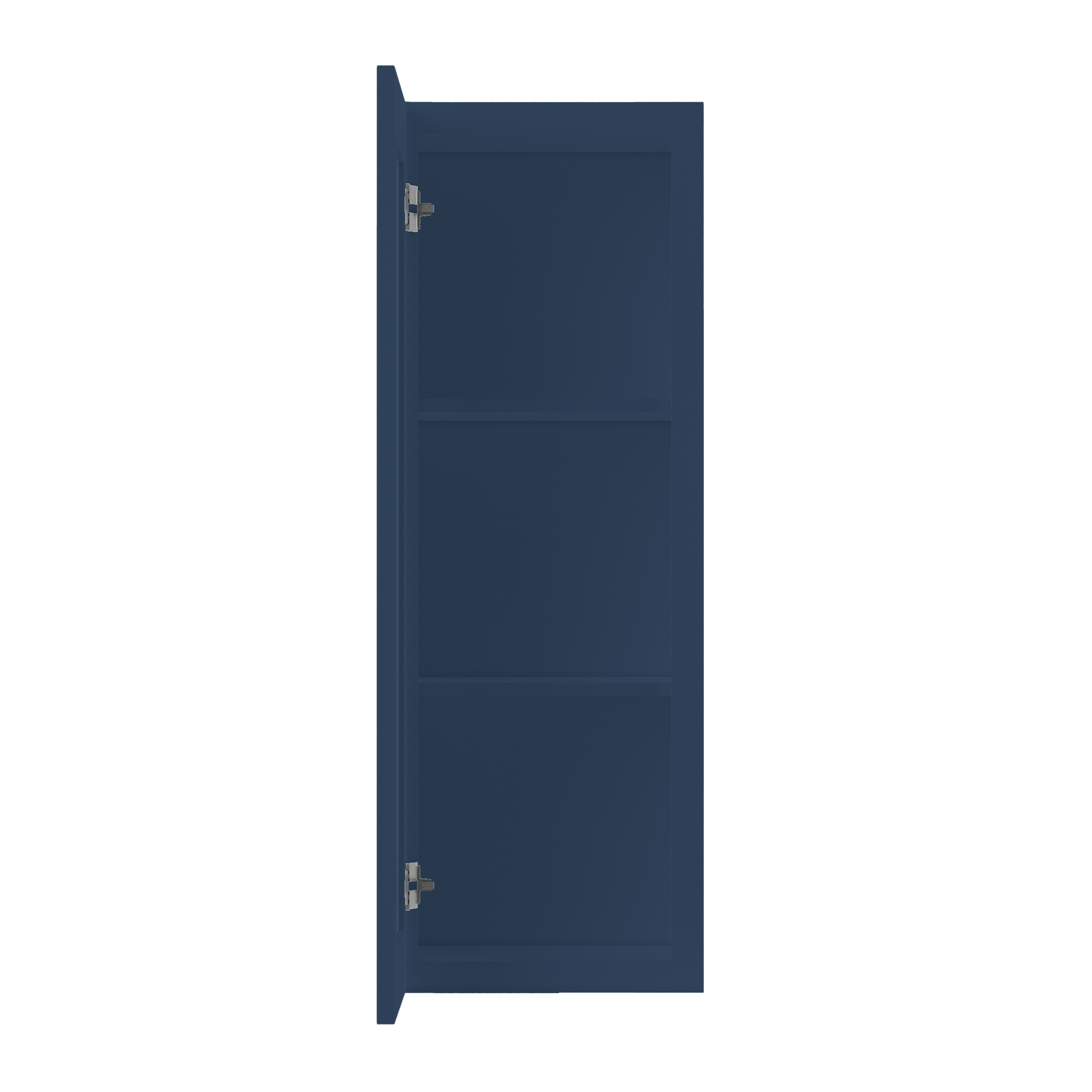 Frosted Glass Door Wall Kitchen Cabinet WMD1542 Danbury Blue LessCare 15 in. width 42 in. height 12 in. depth - Kitchen