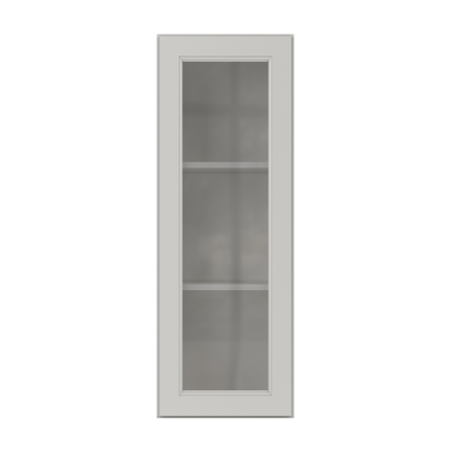 Frosted Glass Door Wall Kitchen Cabinet WMD1542 Milan Pearl 15 in. width 42 in. height 12 in. depth - Kitchen Cabinets