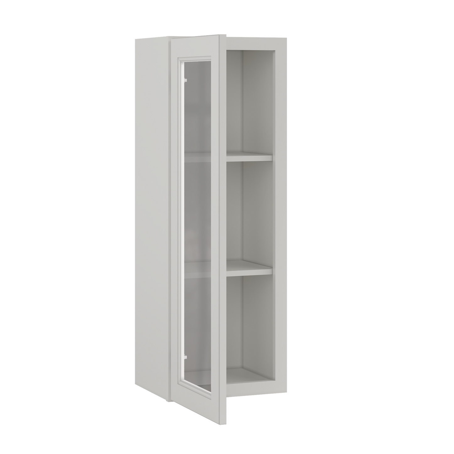 Frosted Glass Door Wall Kitchen Cabinet WMD1542 Milan Pearl 15 in. width 42 in. height 12 in. depth - Kitchen Cabinets