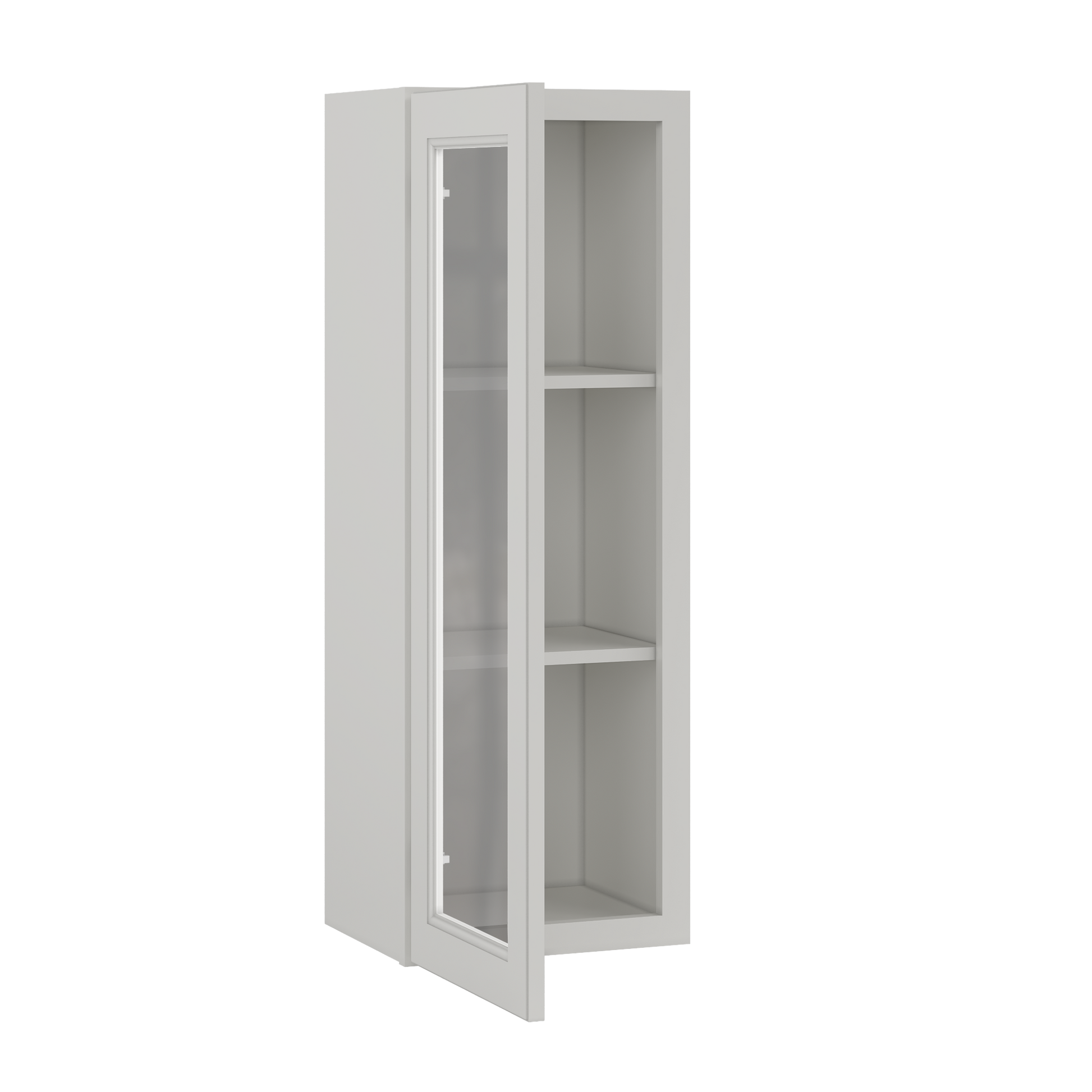 Frosted Glass Door Wall Kitchen Cabinet WMD1542 Milan Pearl 15 in. width 42 in. height 12 in. depth - Kitchen Cabinets