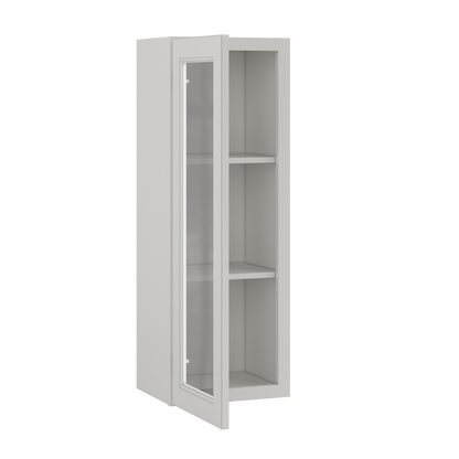 Frosted Glass Door Wall Kitchen Cabinet WMD1542 Milan Pearl 15 in. width 42 in. height 12 in. depth - Kitchen Cabinets