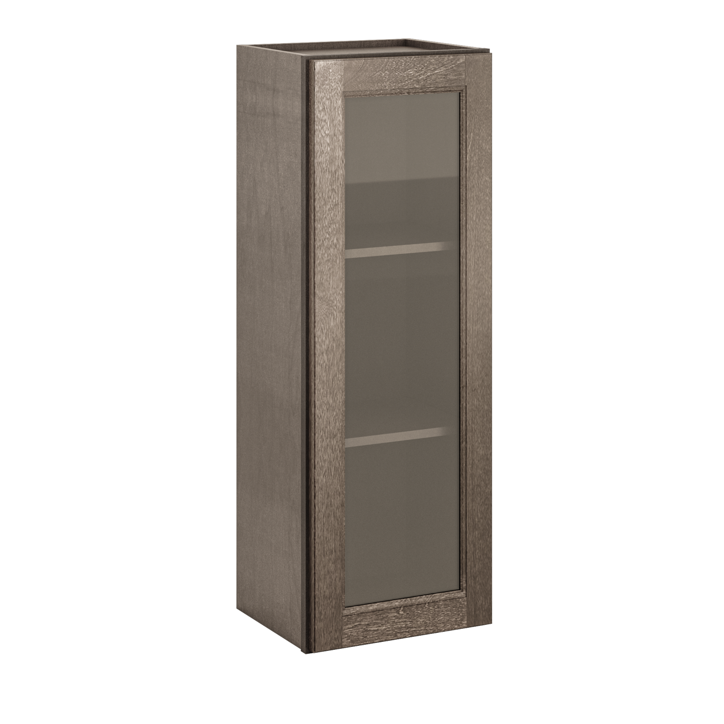 Frosted Glass Door Wall Kitchen Cabinet WMD1542 Milan Slate 15 in. width 42 in. height 12 in. depth - Kitchen Cabinets