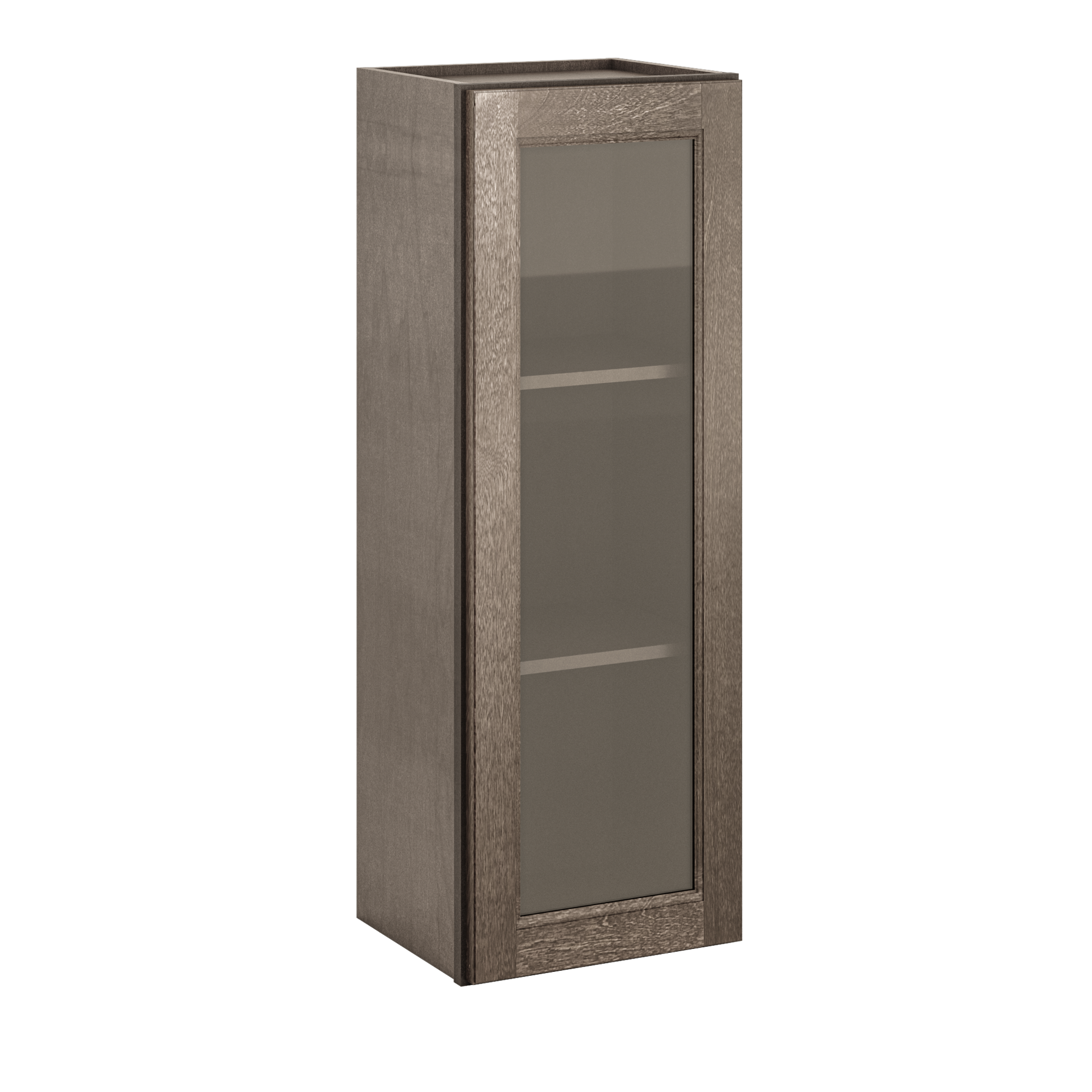 Frosted Glass Door Wall Kitchen Cabinet WMD1542 Milan Slate 15 in. width 42 in. height 12 in. depth - Kitchen Cabinets