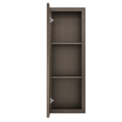 Frosted Glass Door Wall Kitchen Cabinet WMD1542 Milan Slate 15 in. width 42 in. height 12 in. depth - Kitchen Cabinets