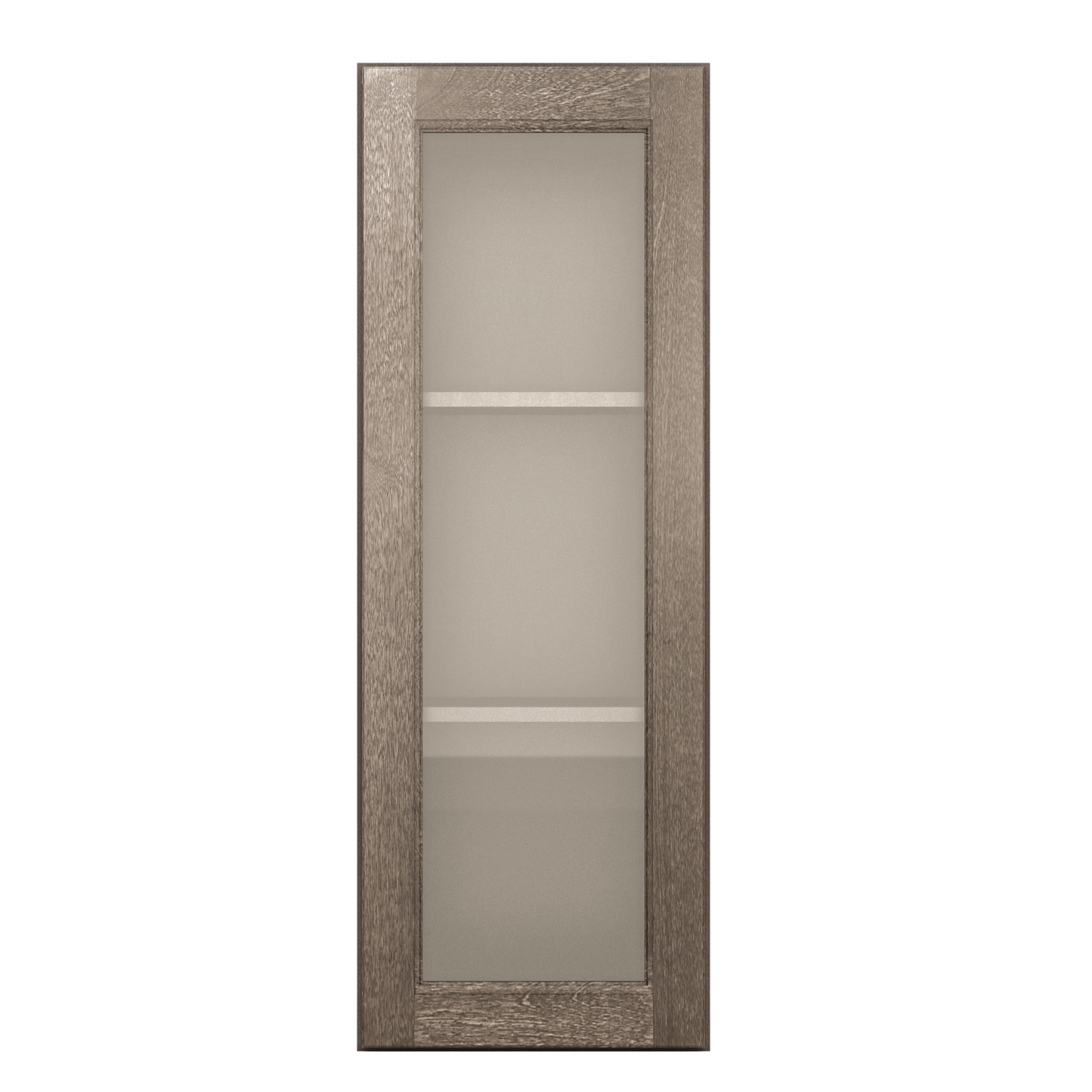Frosted Glass Door Wall Kitchen Cabinet WMD1542 Milan Slate 15 in. width 42 in. height 12 in. depth - Kitchen Cabinets