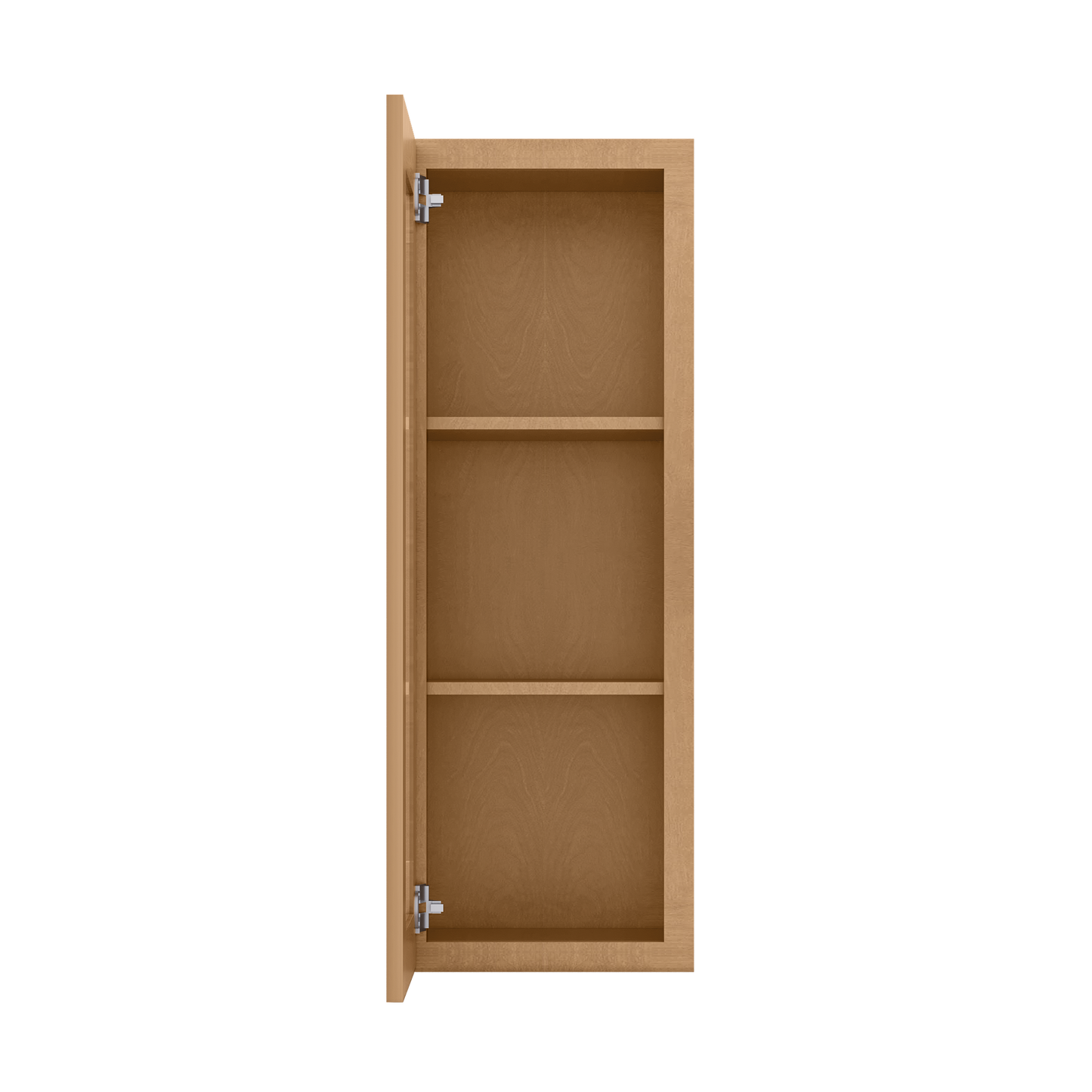 Frosted Glass Door Wall Kitchen Cabinet WMD1542 Shaker Toffee 15 in. width 42 in. height 12 in. depth - Kitchen Cabinets