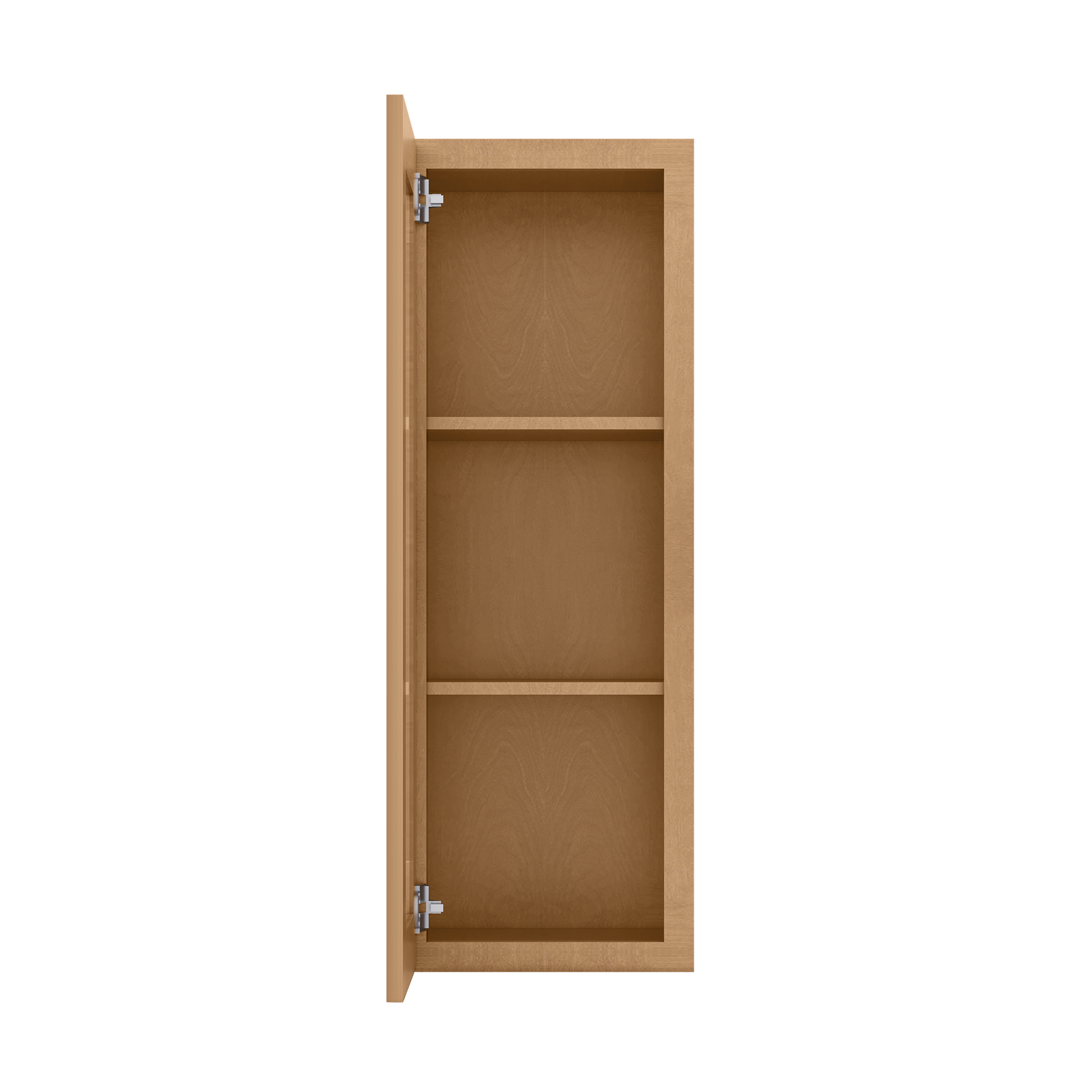 Frosted Glass Door Wall Kitchen Cabinet WMD1542 Shaker Toffee 15 in. width 42 in. height 12 in. depth - Kitchen Cabinets