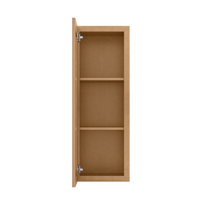 Frosted Glass Door Wall Kitchen Cabinet WMD1542 Shaker Toffee 15 in. width 42 in. height 12 in. depth - Kitchen Cabinets