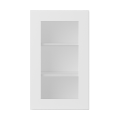 Frosted Glass Door Wall Kitchen Cabinet WMD1830 Alpina White LessCare 18 in. width 30 in. height 12 in. depth - Kitchen