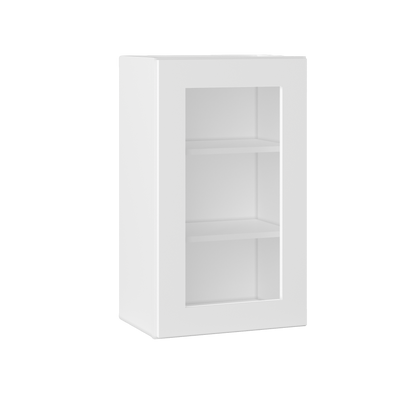 Frosted Glass Door Wall Kitchen Cabinet WMD1830 Alpina White LessCare 18 in. width 30 in. height 12 in. depth - Kitchen
