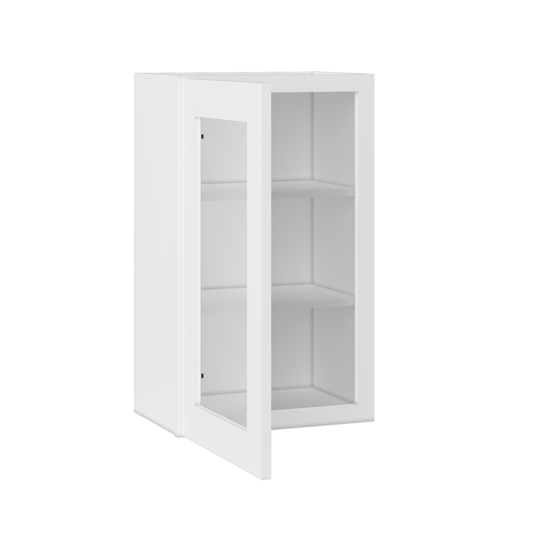 Frosted Glass Door Wall Kitchen Cabinet WMD1830 Alpina White LessCare 18 in. width 30 in. height 12 in. depth - Kitchen