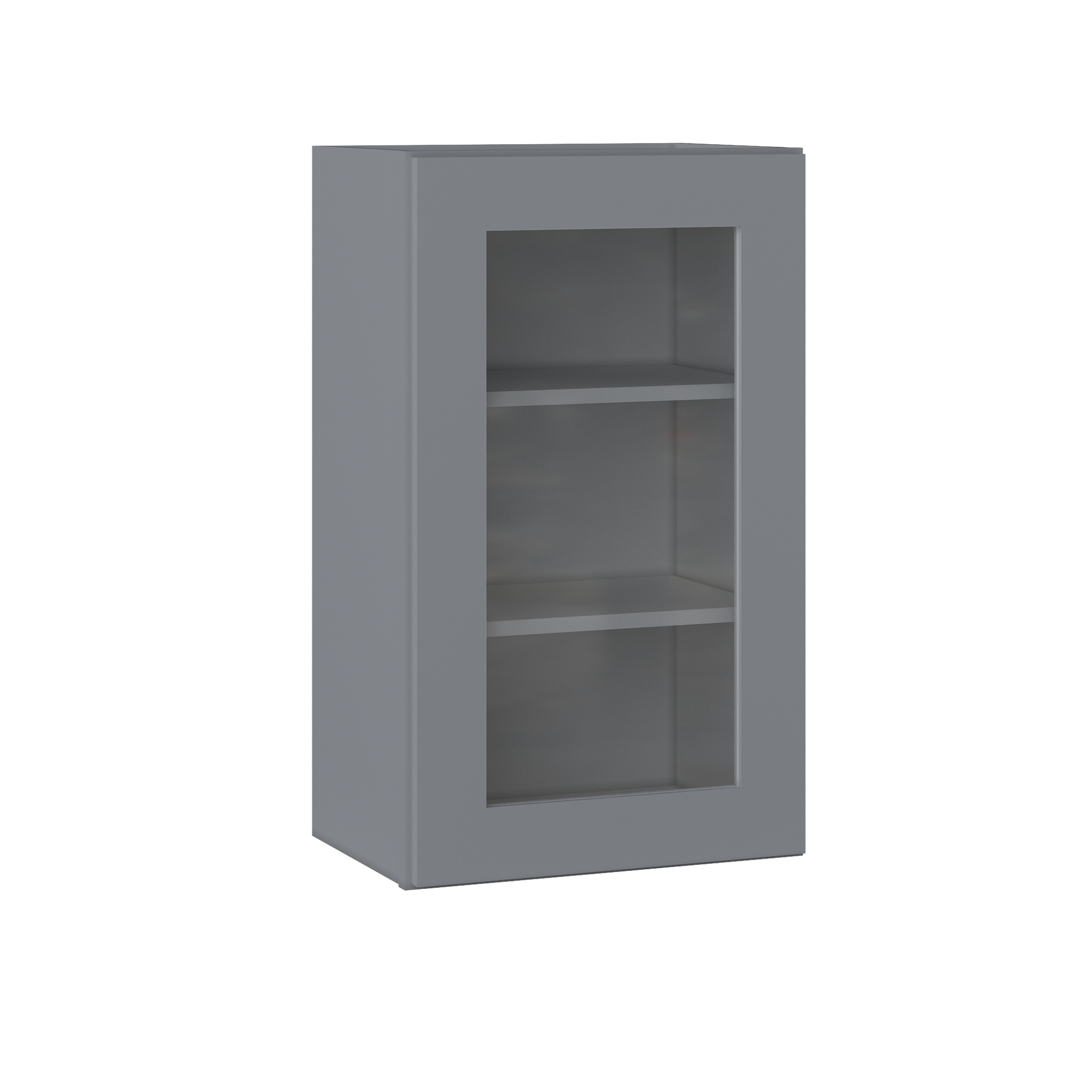 Frosted Glass Door Wall Kitchen Cabinet WMD1830 Colonial Gray LessCare 18 in. width 30 in. height 12 in. depth